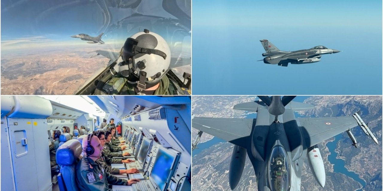 Hava Kuvvetlerinden Kıbrıs Adası'nın Güneyinde Eğitim Uçuşu